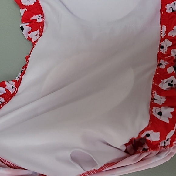 SHEIN red floral posie bathing suit top 4xl - Picture 5 of 5